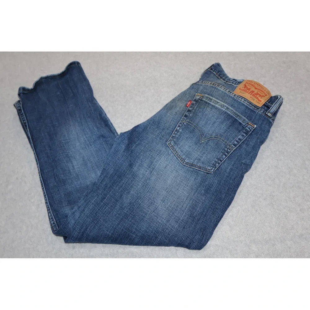 Levi;s 541 Strauss & Co Jeans Mens 36x30 Blue Straight Fit Stretch Denim